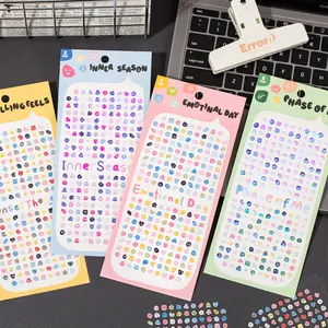 Emotional Fragments Series Sticker Pack, Postcard Sticker, 8 Sheets/bag (4 Styles X 2 Sheets), Writing Paper Material, Decorative Stickers for Journals & Bottles