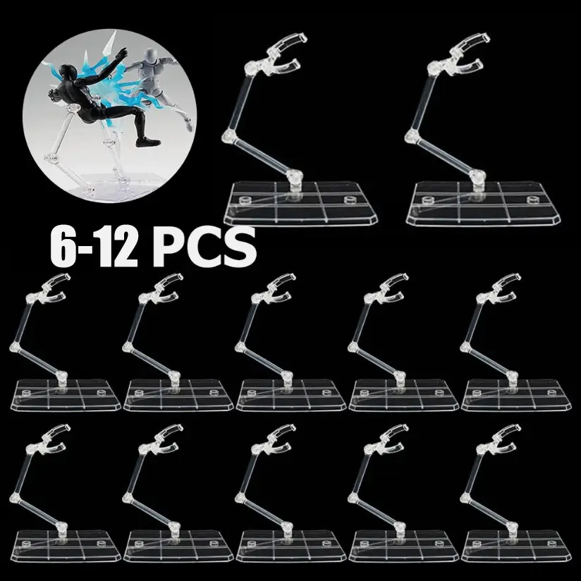 HG144 6-12Pc Adjustable Action Figure Display Holder Base Doll Model Support Stand HG144 6-12Pc Adjustable Action Figure Display Holder Base Doll Model Support Stand