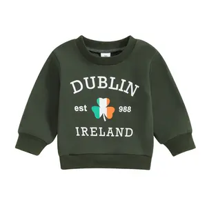 Canrulo St Patricks Day Baby Girl Boy Outfit Crewneck Sweatshirt Long Sleeve St Patricks Day Shirt Sweater Spring Clothes