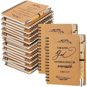 160 count/80 Set Father's Day Christian Gifts Bulk Include Spiral Notebook and  Verse Ballpoint Pen Christian Prayer Journal Religious Notepad Church  for Men Women Sunday School Teacher
