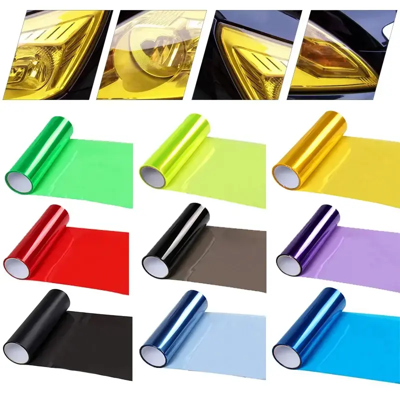 Car Light Film Car Colorful Headlight Taillight Fog Light Vinyl Film Rear Lamp Tinting Film Exterior Accessories 30X60cm