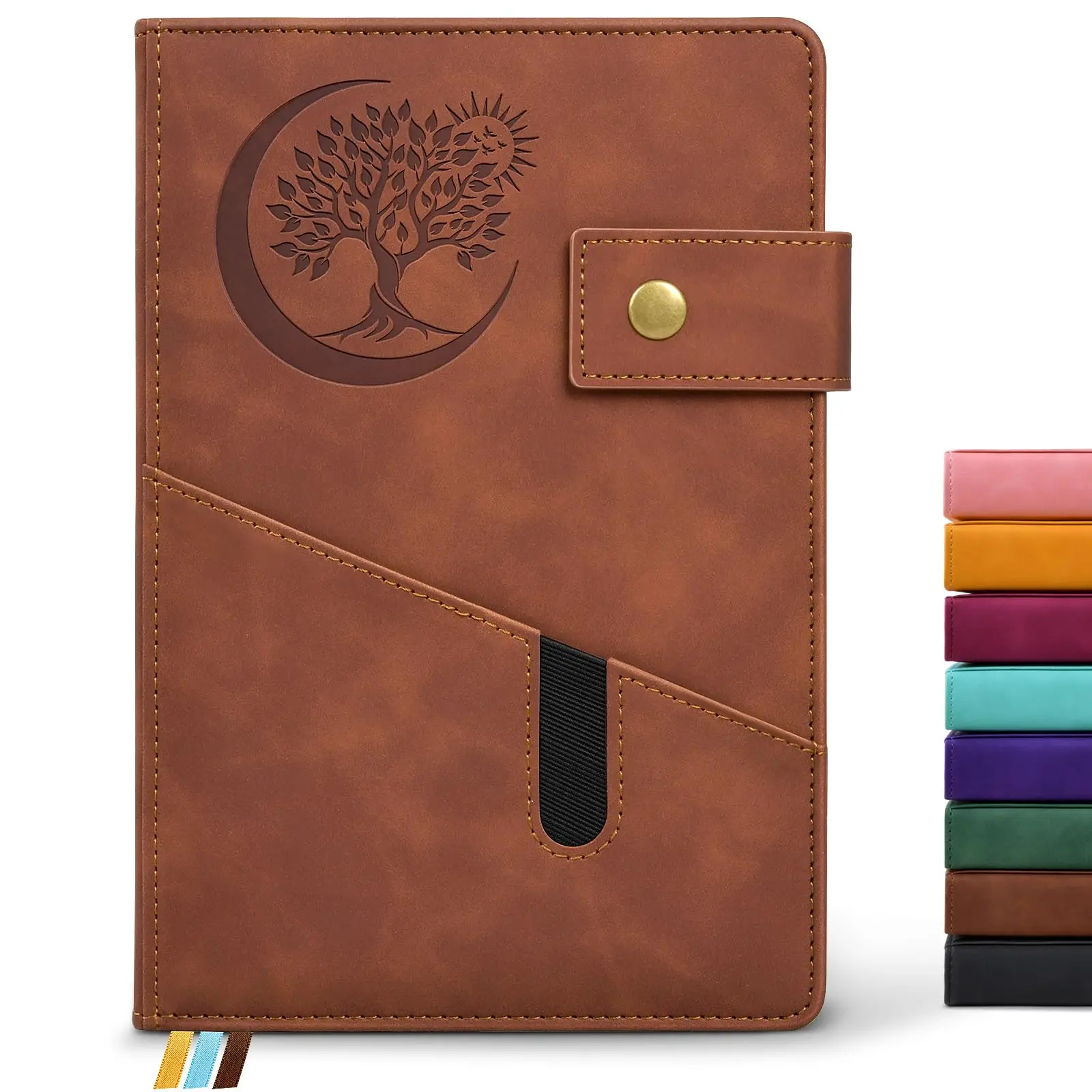 Blank Journal Notebook  A5 Hardcover Leather Sketchbook With 200 Pages Thick Paper For Men Women Unlined Drawing & Writing 5.9" X 8.4" Plain (dark Brown)