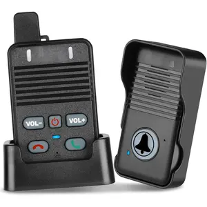 Doorbell, Full Duplex Doorbell , 1000ft Long Range, Hands-Free Intercom Door Bell 2 Way Communication, 4 Chimes 8 Volume Levels, Intercoms  for  House(Black)
