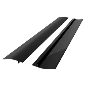 Silicone 2-Pack Gap Covers - Heat-Resistant Flexible Filler for Stovetop & Counter Gaps, 21-Inch Black Kitchen Seal Strips