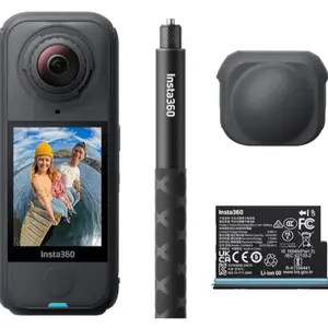 Insta360 X4 Air Starter Bundle - Lightweight 165g 8K 360 Camera, Invisible Selfie Stick, Replaceable Lenses, Shoot First & Frame Later, Built-in Wind Guard, FlowState Stabilization, AI-Powered App