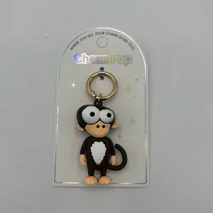 Monkey Bag Charm Keychain, Cute Accessory for Bags or Keys
