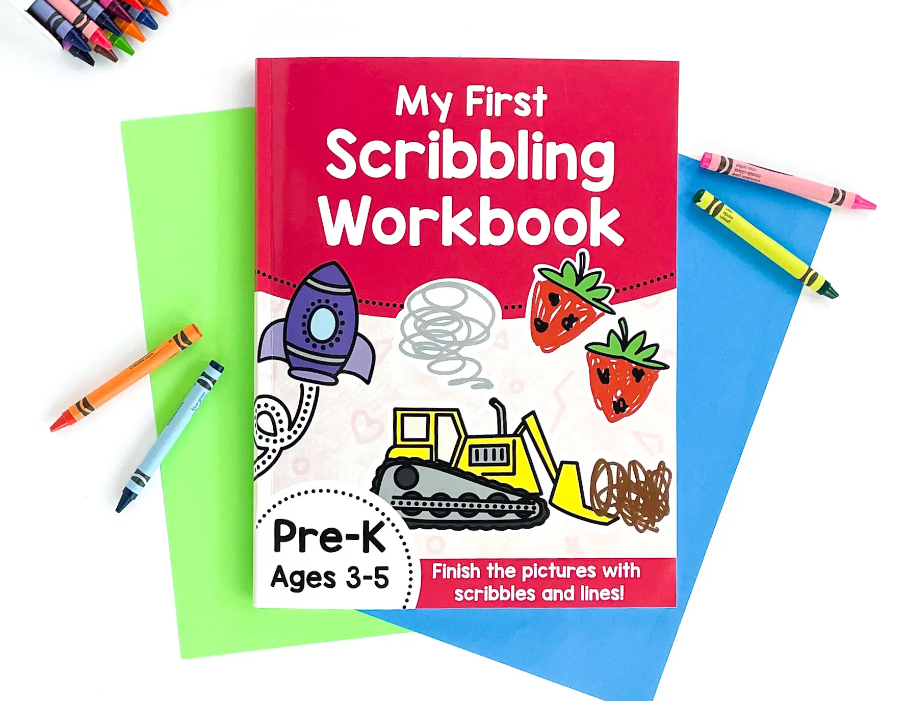 My First Scribbling Book Toddler Fine Motor Workbook Pencil Control and Tracing