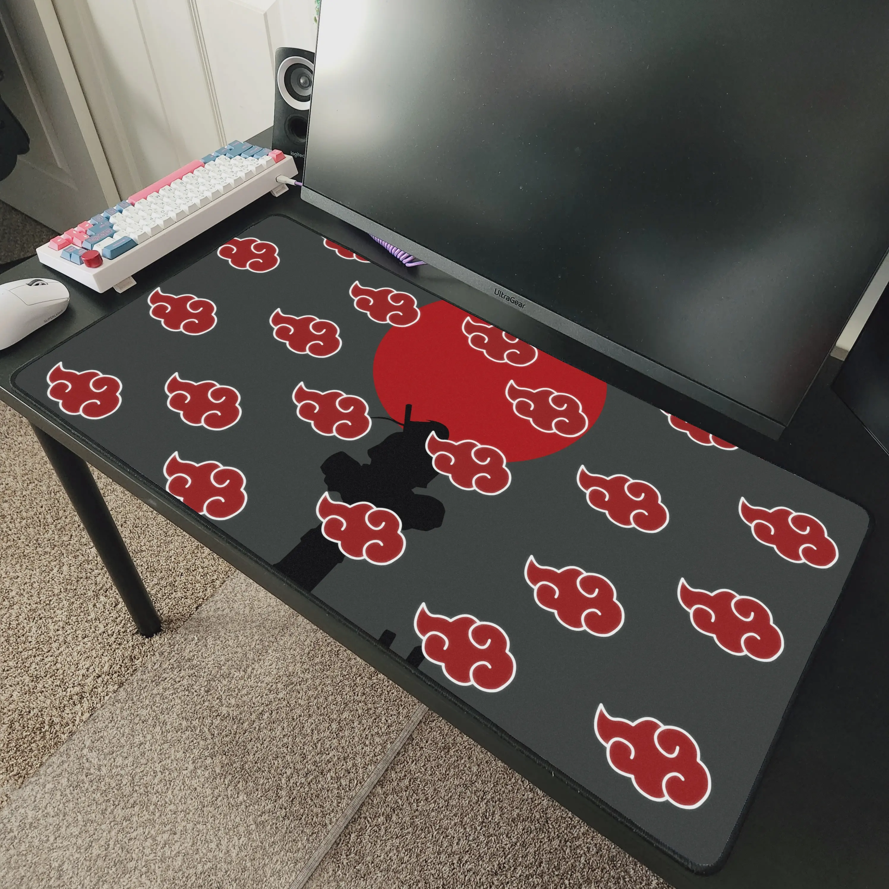 Akatsuki Uchiha Anime Desk Mat Mousepad 31" x 15.5"
