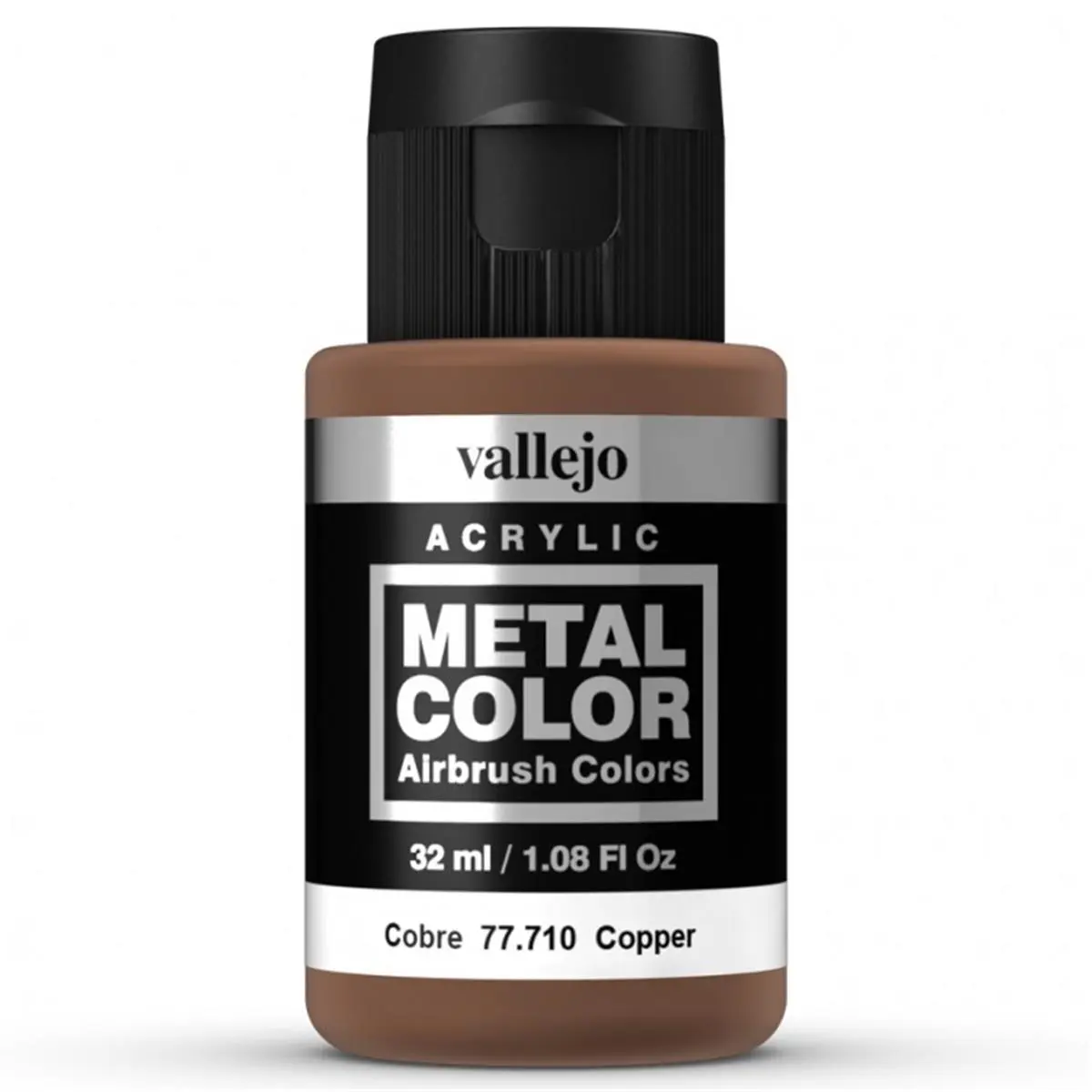 212 MAIN 32ml Copper Metallic Water-Based Acrylic Paint - Airbrush-Ready, Aluminum Pigment, High Adhesion, Acrylicos Vallejo Formulation, Art Materials for Office Stationery, Back to School Projects, Water-Based Paint