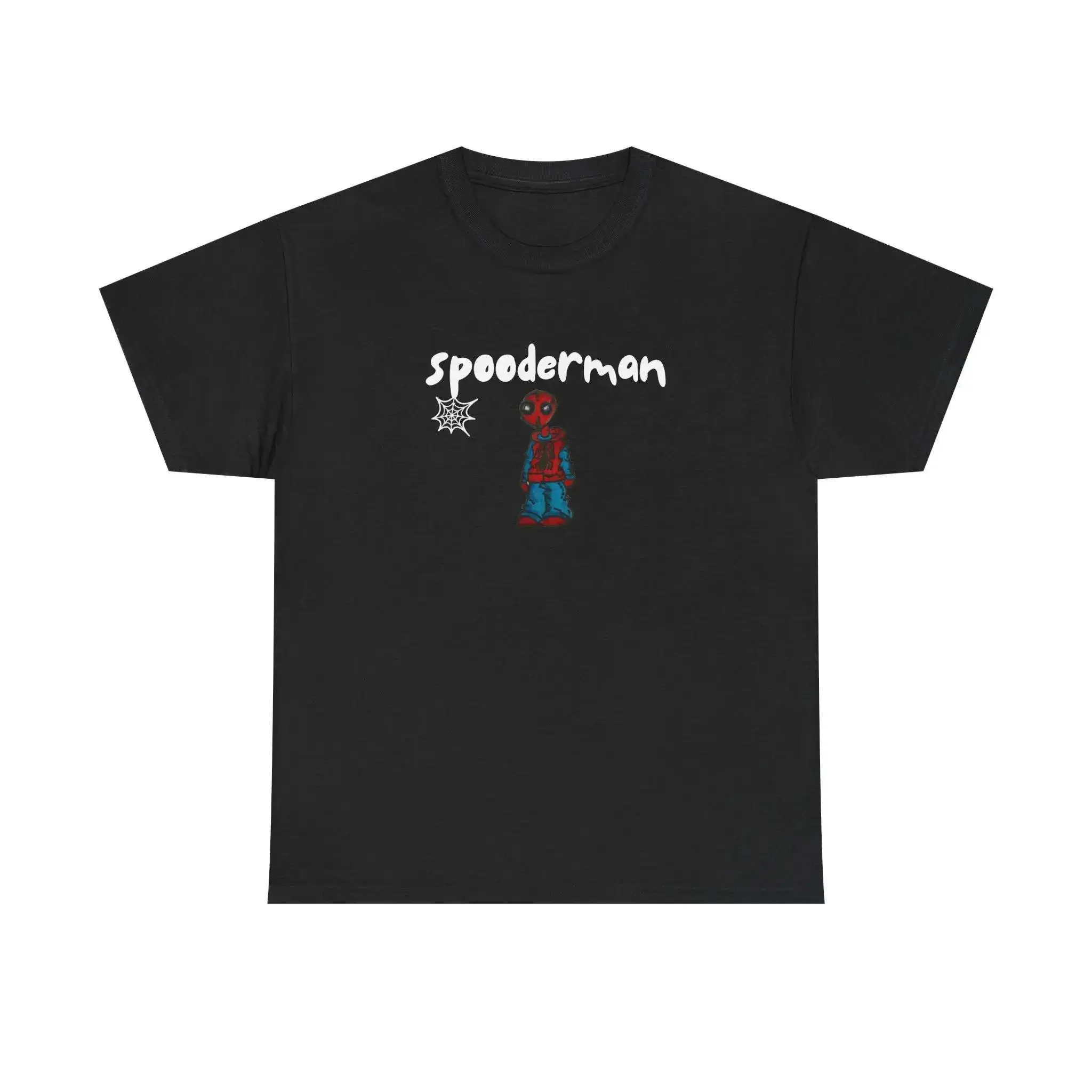 SpooderMan Tee Graphic T Shirt Unisex Heavy Cotton Tee Comic Book Hero Shirt Superhero Fan Gift 100 Percent Cotton Breathable Soft Funny Meme Design For Men Women For Him Her Gift zendaya spiderman tshirt