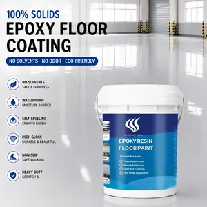 SHENGWEI Epoxy Floor Paint Kit – Waterproof Self-Leveling Floor Coating, Non-Slip High Gloss Finish for Garage, Basement & Concrete Surfaces, Heavy-Duty Scratch