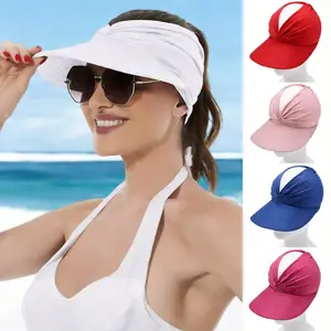 Women's UPF 50+ Sun Protection Wide Brim Hat High Ponytail Design Casual Outdoor Beach Hat for Traveling & Beach Party