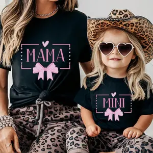 Coquette Mommy and Me Shirts, Mama and Mini Matching Shirt, Mom and Daughter Tee, Mother's Day Matching Shirt, Shirts women, Mama t shirts
