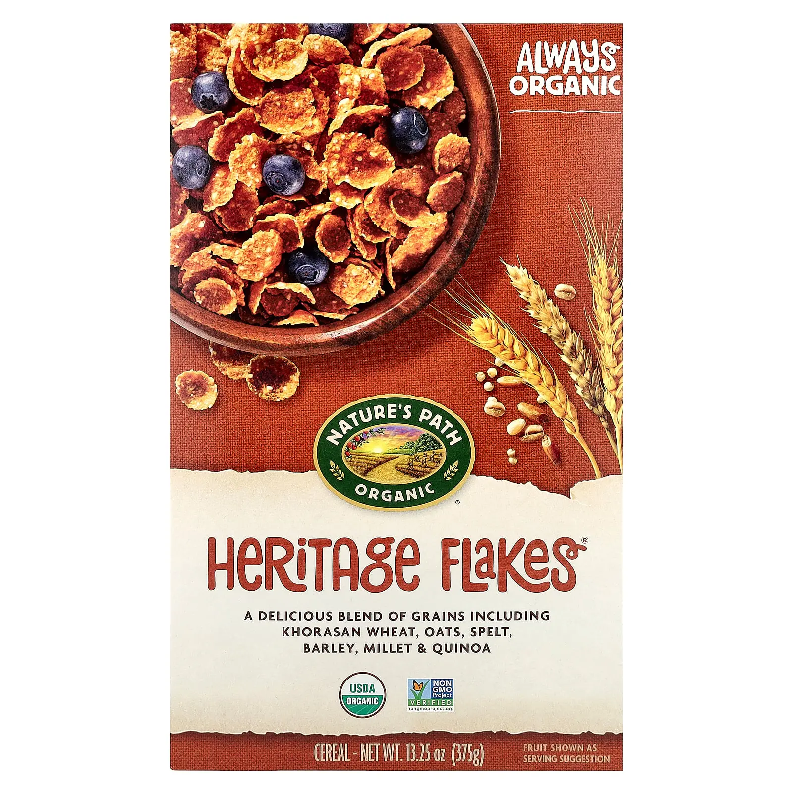 Nature's Path Organic Heritage Flakes® Cereal, 13.25 oz (375 g) Nature's Path Organic Heritage Flakes® Cereal, 13.25 oz (375 g)