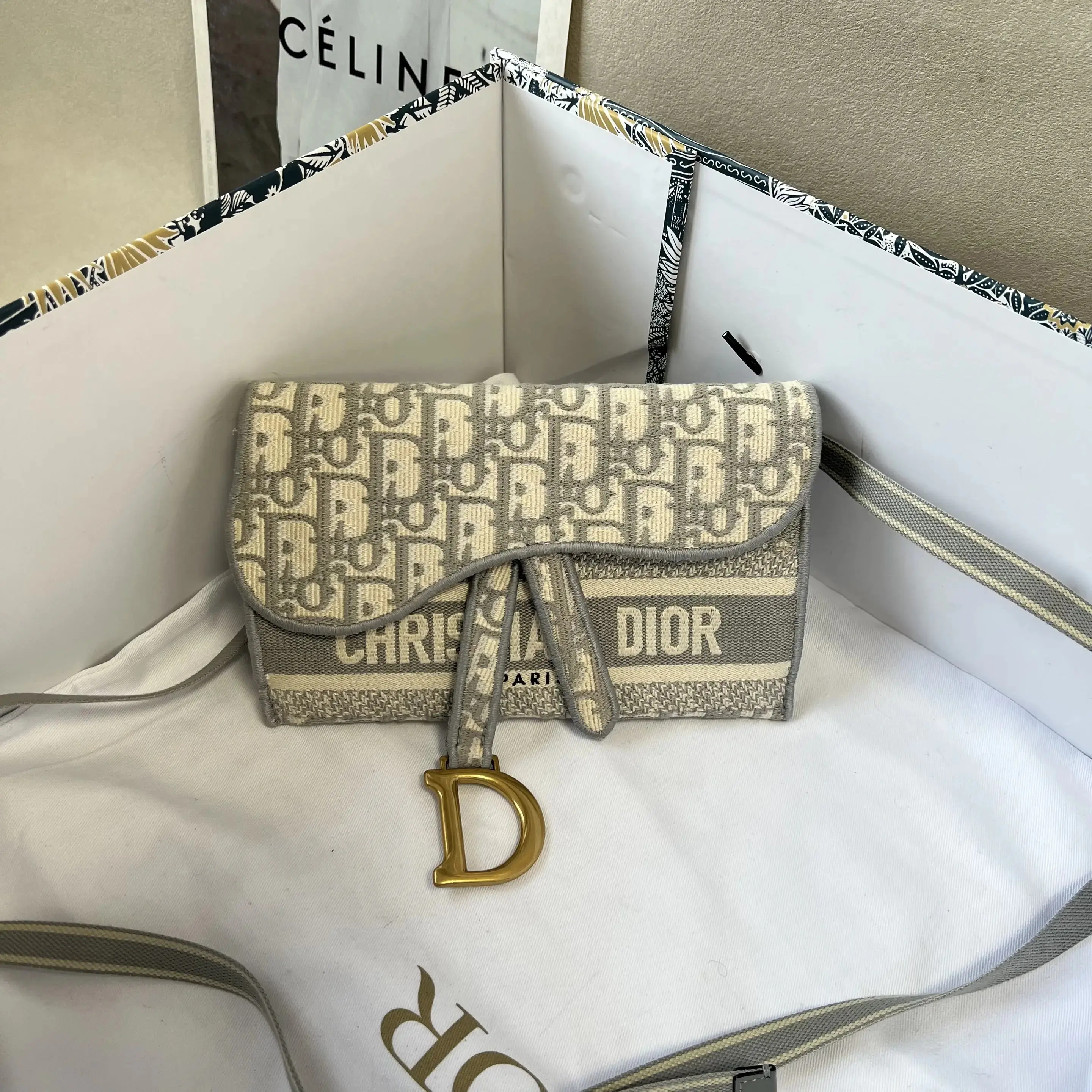 Pre-owned Dior Saddle Bag 0726kl/C8354608334