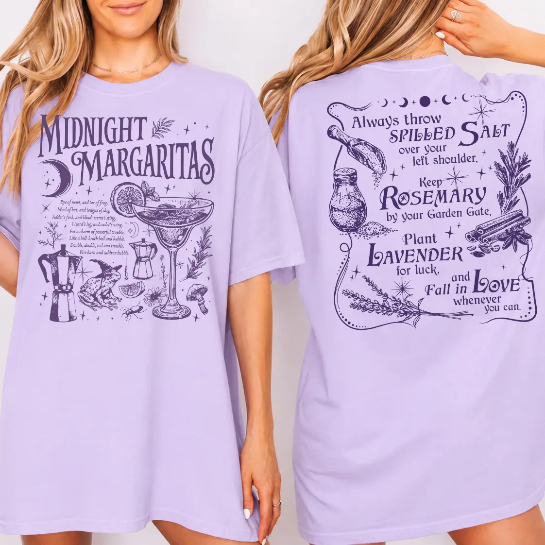 Comfort Colors Salt Rosemary Lavender Love Double Sided Shirt, Practical Magic T Shirt, Magic Spell Tee, Owen Sister Top, Fan Gift