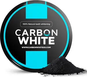 Carbon White – Charcoal Teeth Whitener Powder – Natural, Vegan, Coconut (30g) Organic Whitening - teeth whitening, tooth polish