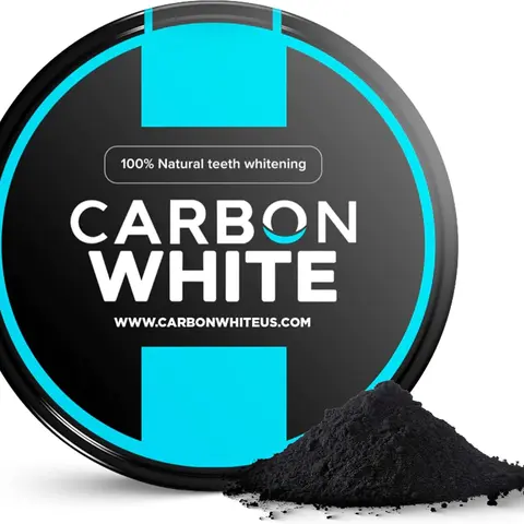 Carbon White – Charcoal Teeth Whitener Powder – Natural, Vegan, Coconut (30g) Organic Whitening - teeth whitening, tooth polish