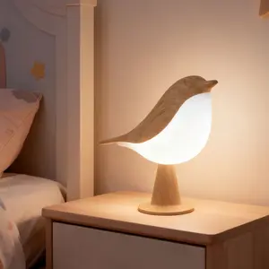 Bird Desk Lamp, Small Table Lamp Cordless Touch Dimmable Night Light with 3 Color Temperature, Rechargeable Decorative Lamps for Bedroom Bedside Nightstand, Desk Decor, Bird Gifts