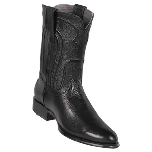 692105 MEN LOS ALTOS BOOTS BELMONT ROPER BLACK LEATHER BOOT