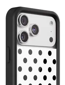 Silver Camera Bling | Limited Edition Trendy iPhone Case Camera Blings | Raised Protective Black Bumper | Women Owned Small Business | Silver Sparkly Pretty Shiny Camera Bling Sparkling | Camera Protectors | Gift for Her