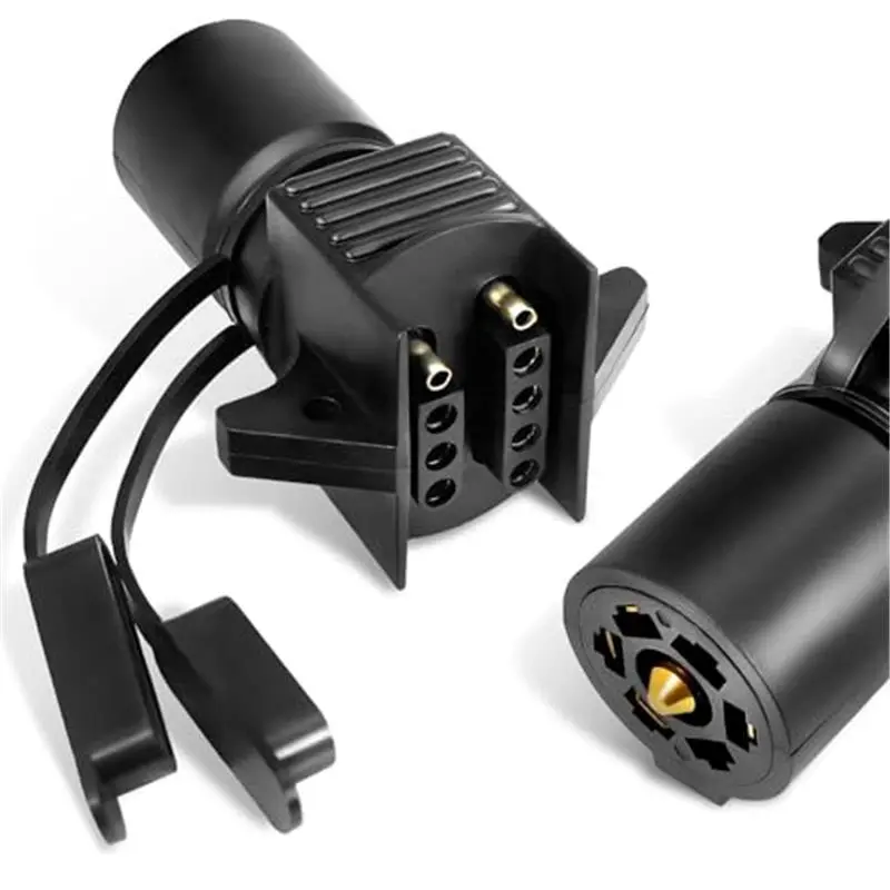 7 Pin to 4 Pin Trailer Adapter, 7 Way to 5 Way Trailer Light Plug, Trailer Connector for Truck RV Utility Tow Hitch Boat, Weatherproof