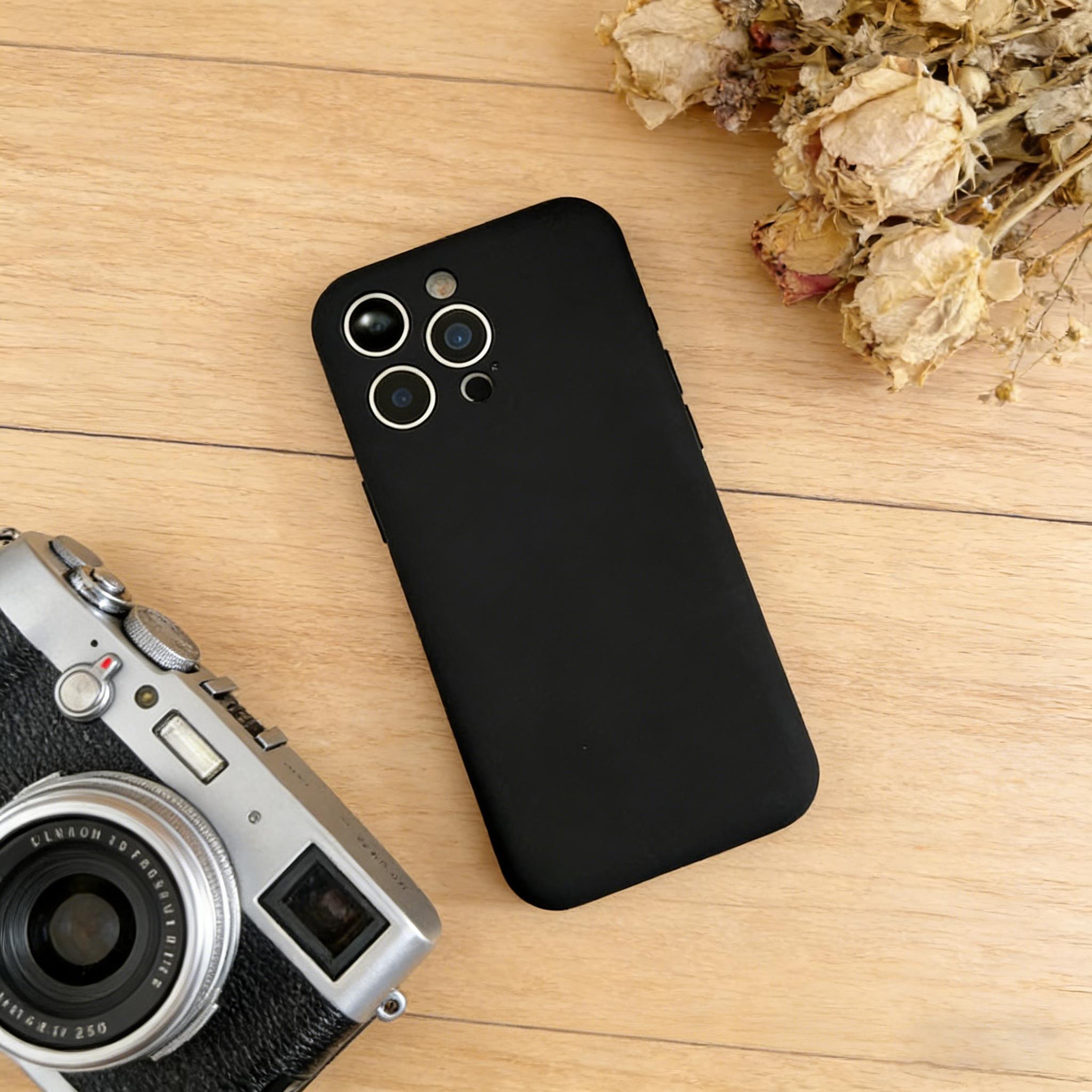 【Two-Pack】For iPhone 11-17 Pro Max Plus AIR Phone Case, Hidden Built-in Card Slot Design, Hidden Camera Protection, Hollow Heat Dissipation & Shockproof Anti-Fall, Minimalist Design，Black