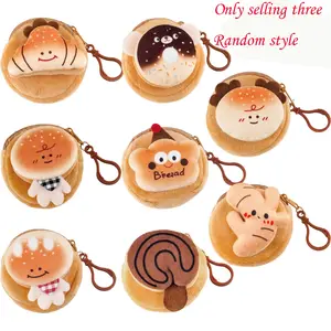 3 Plush Food Coin Wallets, Sweet Treat Change Pouches, Ideal for Storing Cables, Earphones, and Coins, Convenient Storage Solutions