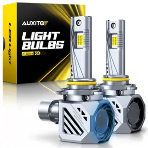 AUXITO 9006/HB4  Headlight Bulbs, 58,000LM Brightness, Fog Lights LED Bulb,6500K Cool White, 1:1 Halogen Size 9006 Light Conversion Kits, Plug-N-Play, No Adapter Required,IP68 Waterproof, Pack of 2