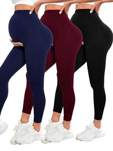 maternity solid high waist leggings, maternity yoga pants, pregnancy clothes, pants for women, high stretch seamless maternity activewear for pregnancy & postpartum