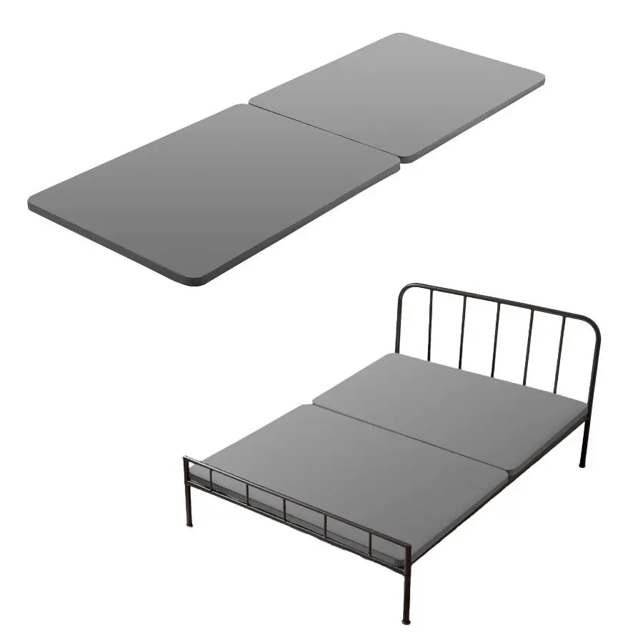 【toolupgrade】VEVOR Full Size Fabric-Covered Bunkie Board, 1.5 in Wooden Bed Slats with 200D Oxford Cloth, Mattress Support, Easy Assembly Required, 2-Piece Gray