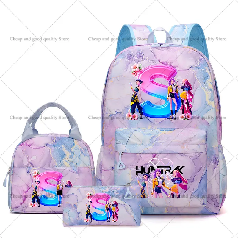 3-piece Set Backpack Lunch Set School Pencil Case Girl Back-to-School Casual Backpack Teen Travel Bag 3-piece Set Backpack Lunch Set School Pencil Case Girl Back-to-School Casual Backpack Teen Travel Bag
