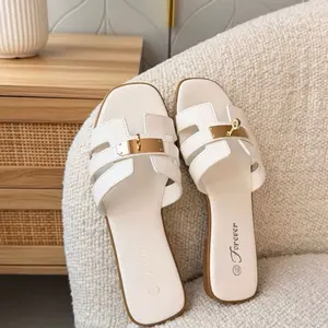 Golden Glow white Sandal