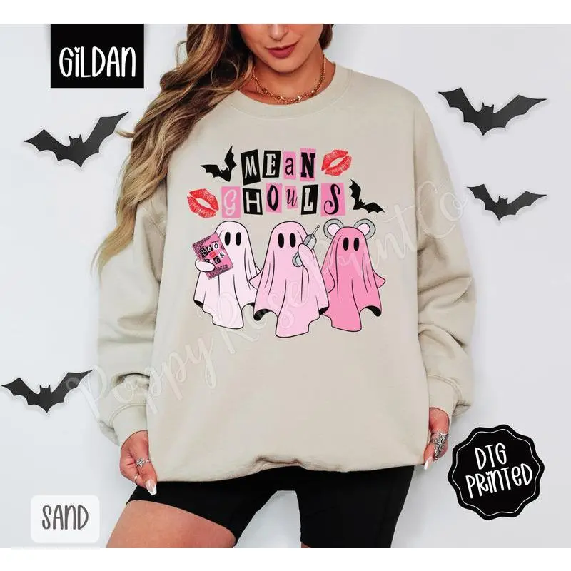 MeanGhoulsSweatshirt,TrendyHalloweenSweatshirt MeanGhoulsSweatshirt,TrendyHalloweenSweatshirt