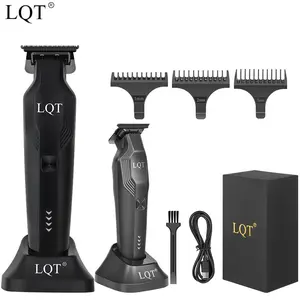 LQT Gift-Boxed Electric Hair Clippers & Detail Trimmer for Men - Ideal for Beard Trimming, Hairstyle Design - Home & Salon Essential, Holiday Gift Option (Black)