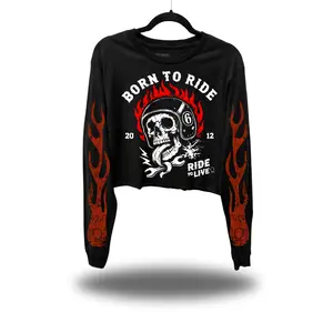 BORN RIDE CROP LONG SLEEVE TEE