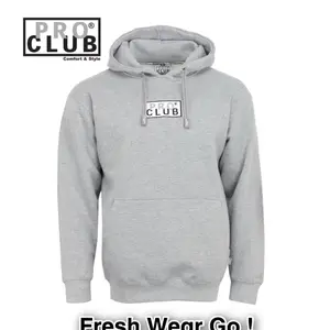 Pro Club Logo Box Heavyweight Pullover Hoodie With Embroidered Box Logo Hoodie - Mens
