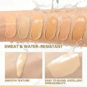 Bsimone High Coverage Matte Foundation, Lightweight Breathable, Long-Lasting Oil-Control, Waterproof, 6 Shades, Professional Grade