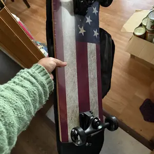 NPET 31 Inch Skateboard USA Flag with Wrap Graphic Designs – 7-Ply Maple Deck, High-Performance ABEC-9 Bearings, Sturdy & Lightweight Skateboard, Ideal for Beginners & Pros, Artistic Wrap for Smooth Stylish Ride