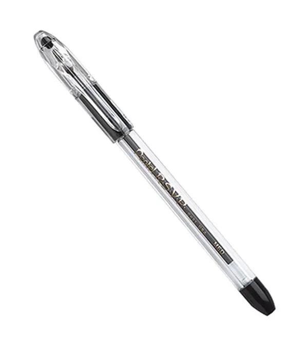 Pentel RSVP Refillable Black Ballpoint Pen (Model PENBK91A) - Smooth Writing, Economical, Durable Stainless Steel Tip, Ergonomic Barrel, Immediate Writeout, Latex-Free, Medium Point, Unisex Adults DIY Woodwork Tool, Black Ballpoint Pens