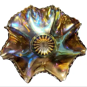 Imperial Glass Company Vintage Carnival Glass Bowl - Beautifully Conditioned Tableware with Colorful Striking Design