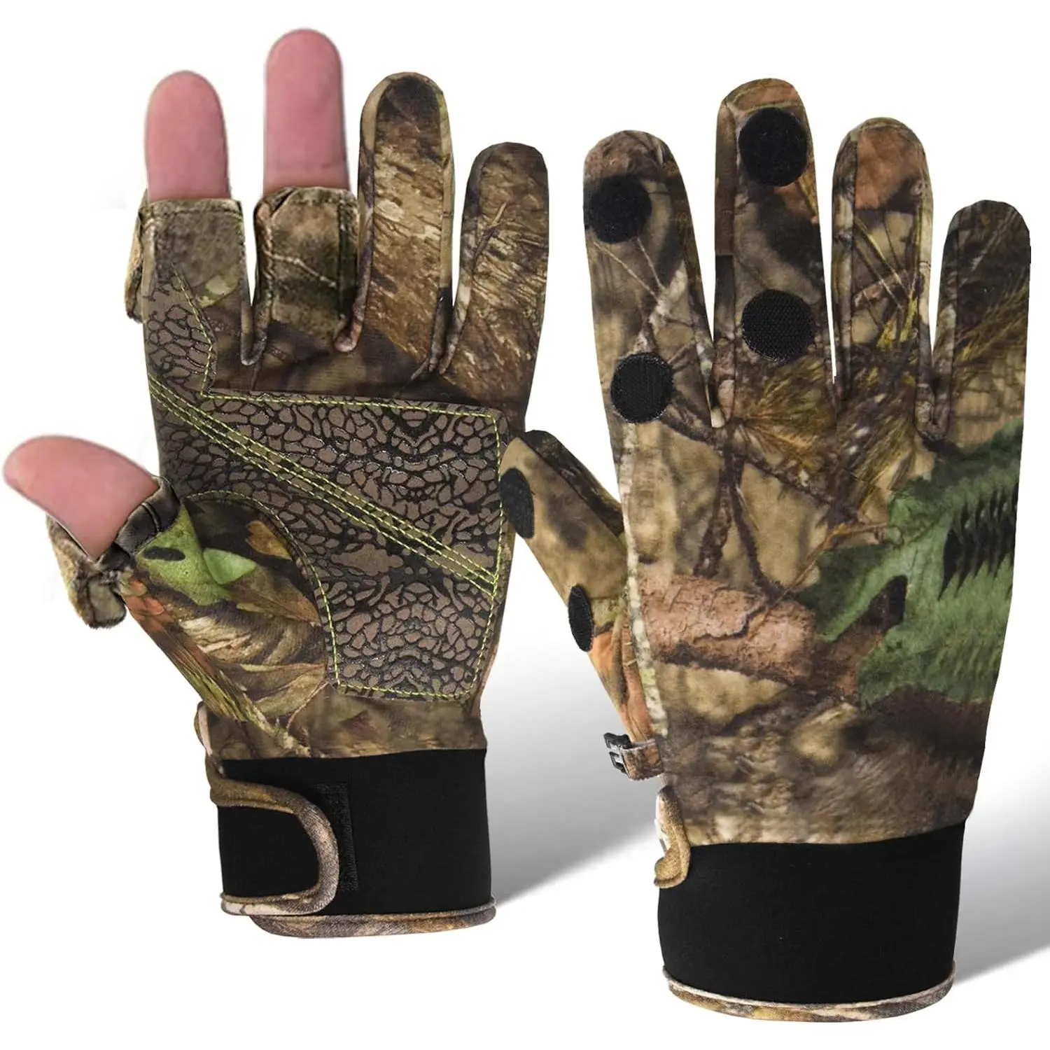 Camouflage Gloves  Lightweight Anti-Slip Full Finger Fingerless Touchscreen Camo Outdoor Gear Archery Accessories for Turkey Fishing