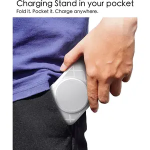 3 in 1 Charging Station for Multiple Devices,Travel Wireless Charging Station, Foldable Charger for iPhone 16/15/14/13/12/SE/11/X/8 Series,& Android Phone,& AirPods,& iWatch (Adapter Not Included)