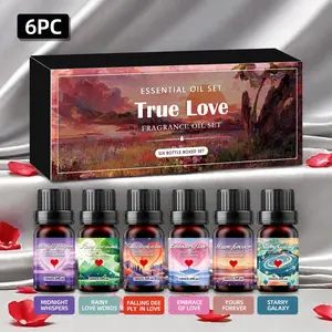 Essential Oil Set, 6 Counts/box Romantic Series Essential Oil, Home Fragrance for Diffuser, Car, Humidifier, Birthday Gift, Scented