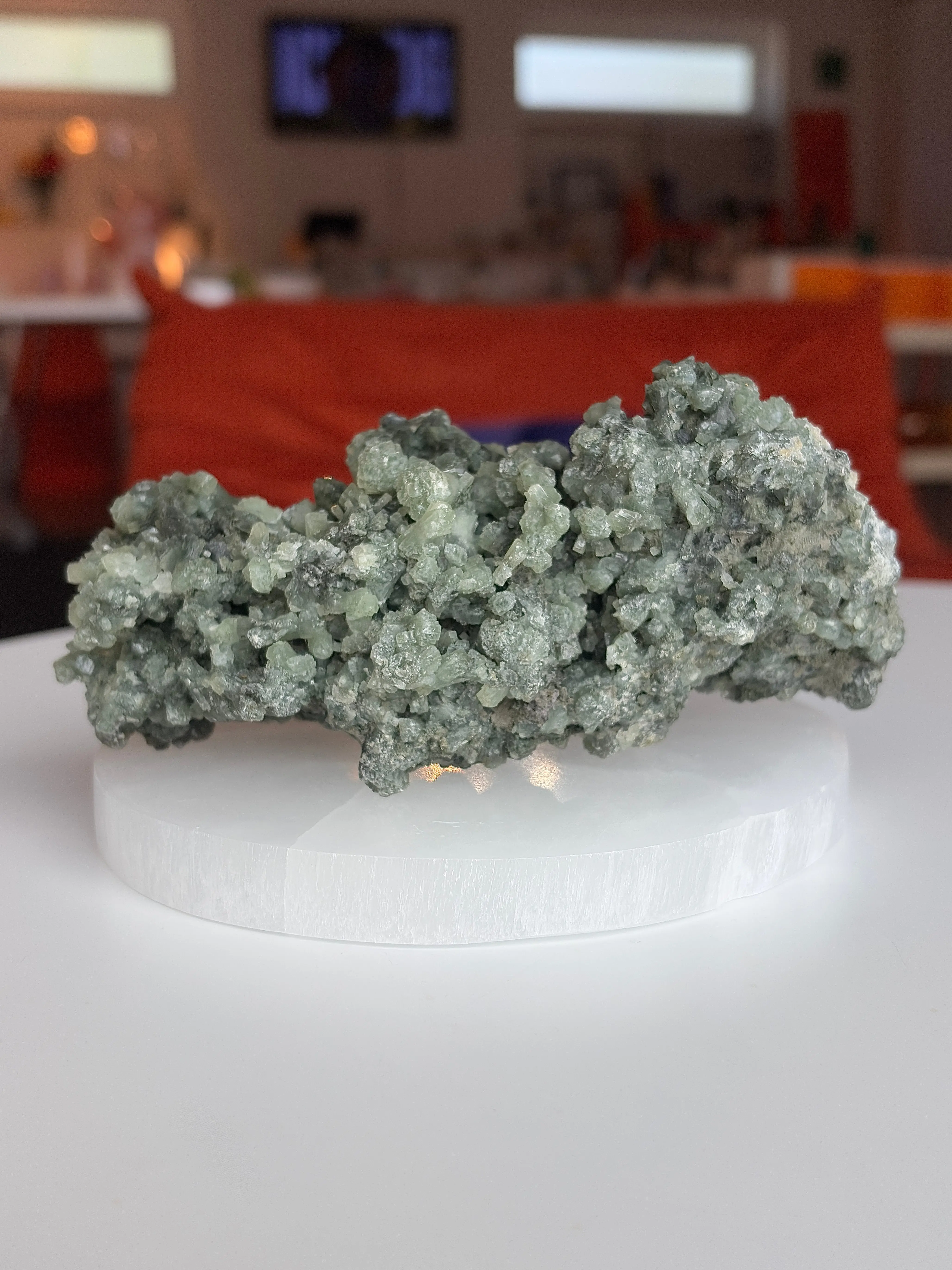 Prehnite with Epidote Cluster