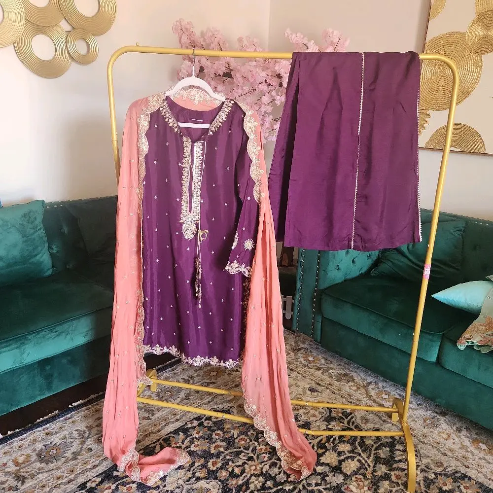 3 piece party wear pakistani suit