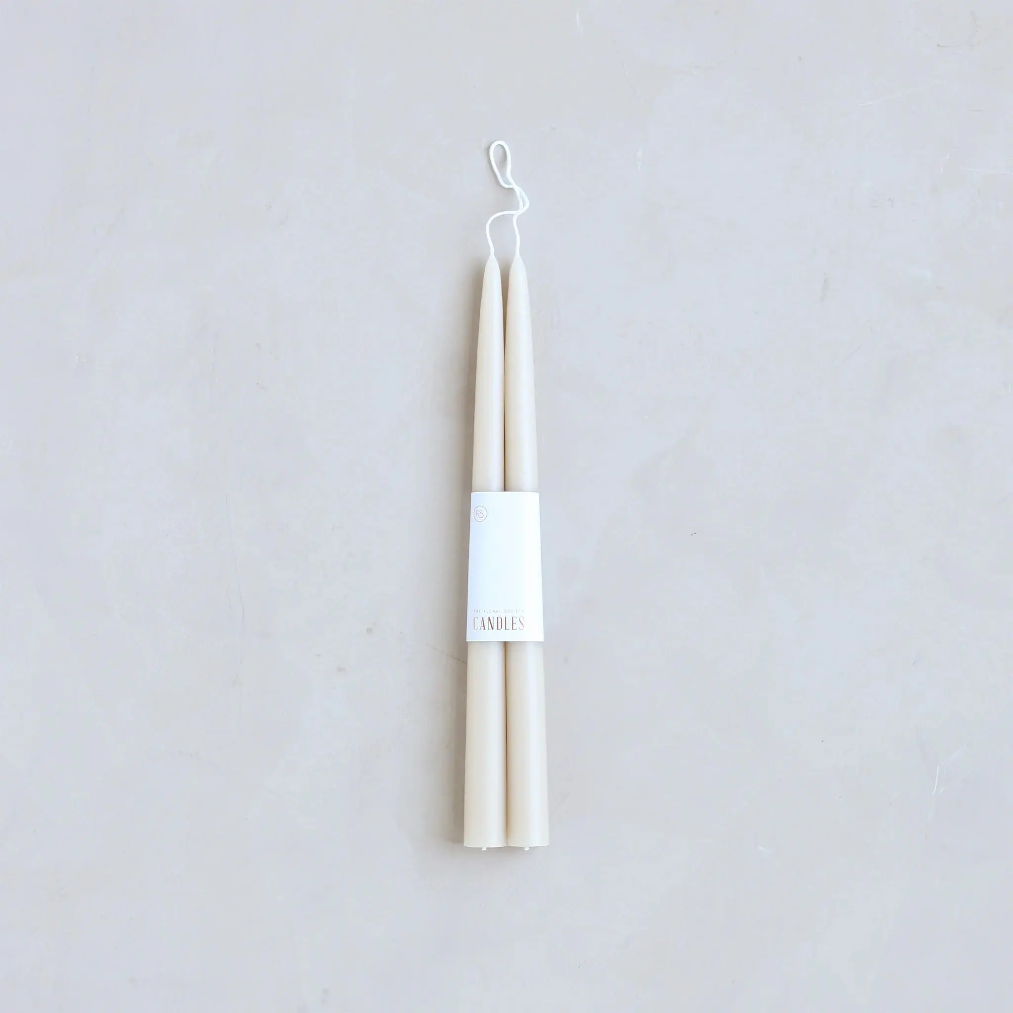 Dipped Taper Candles 12" in Parchment, Set of 2