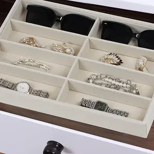 Soft Velvet Jewelry Tray, ideal for home storage and display. This stylish jewelry box keeps earrings, rings and necklaces organized. Dust-proof, lightweight and perfect for dresser decor and daily jewelry management.