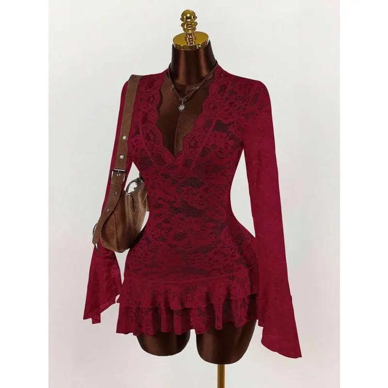 public desire burgundy dress Bubble Hem Bandeau Mini Dress Burgundy main image 0