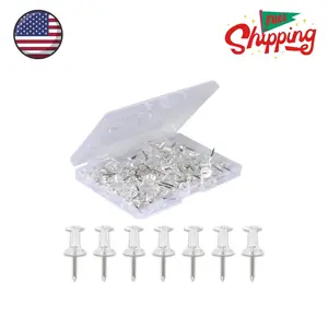 120-Pack Push Pins for Bulletin Board, Thumb Tacks with Clear Plastic Tip and Steel Tip